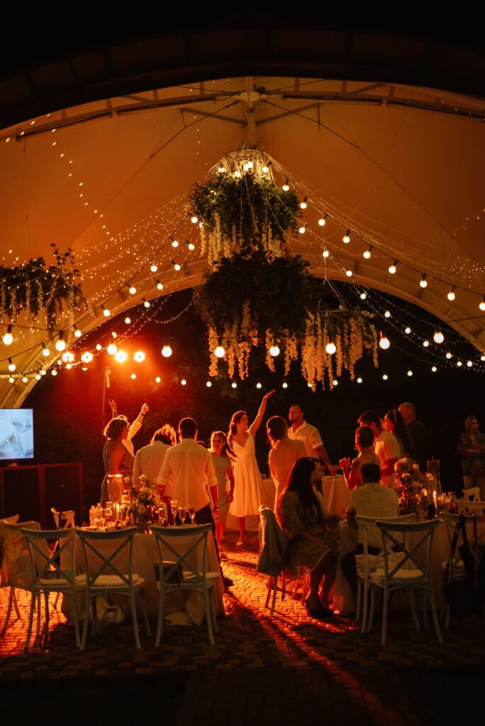 banquet hall with atmospheric decor